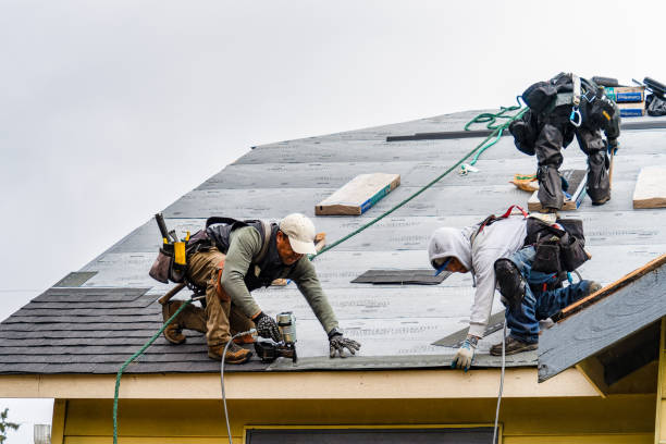 Professional Storm Damage Roof Repair technician working in Thiells, NY